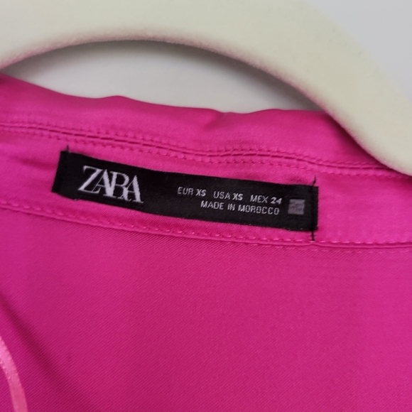 Zara pink satin mini dress with cut out detail - Picture 4 of 8